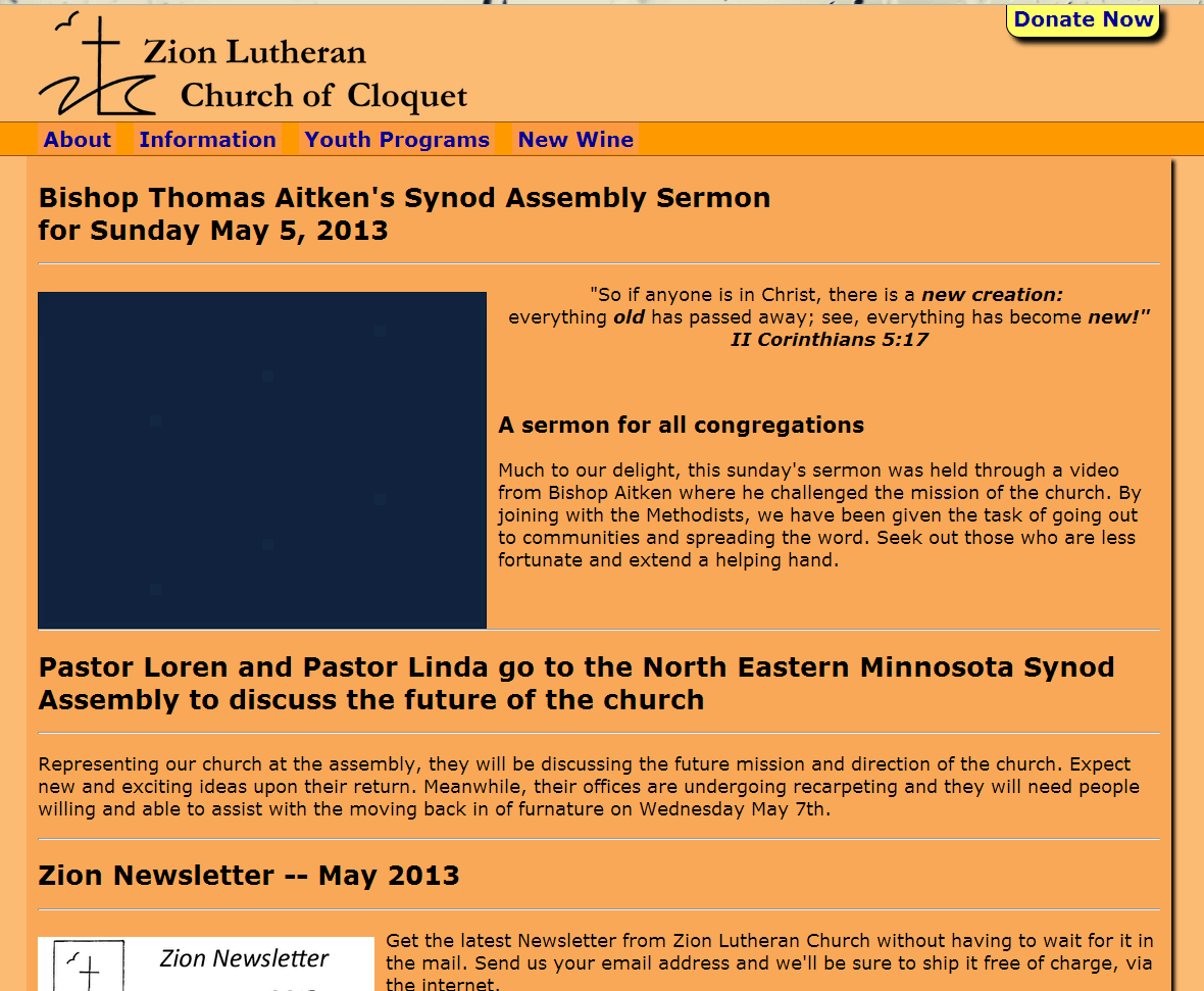 Zion Lutheran Website